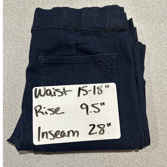 Tory Burch Sz 28 Pull On‎ Stretchy Denim Legging Dark Wash Jegging Elastic Waist - Picture 8 of 14